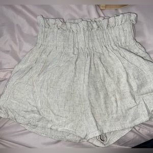 High rise ruffle shorts